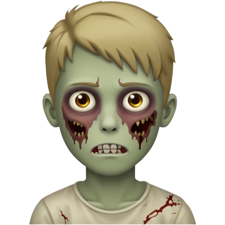 boy zombie teen with dark blonde hair emoji