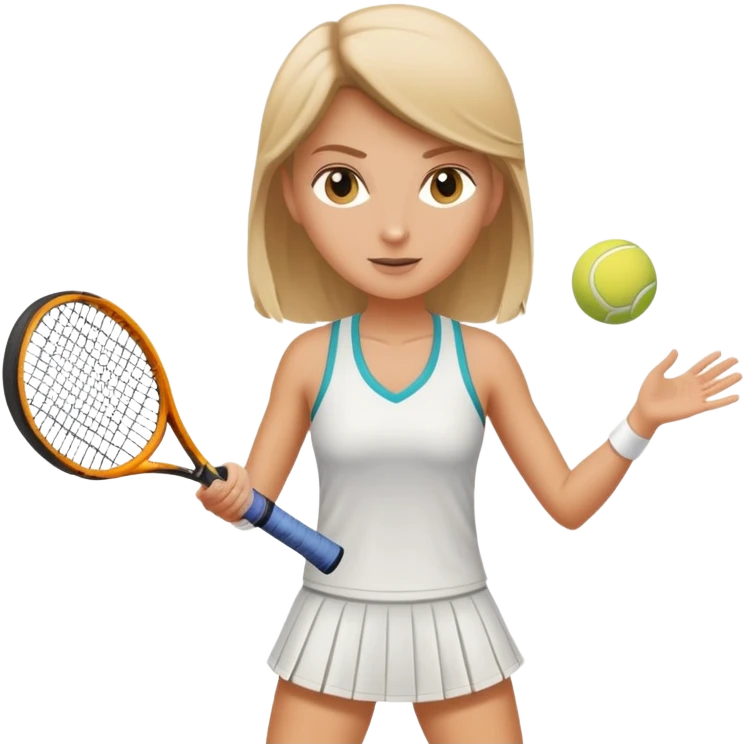 white female play tennis emoji