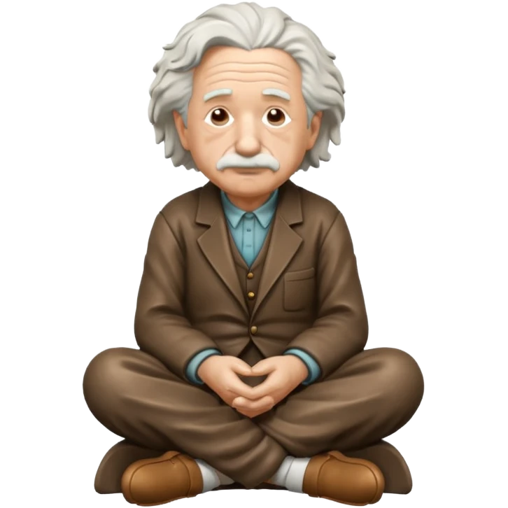 sitting philosopher-statue as albert einstein emoji