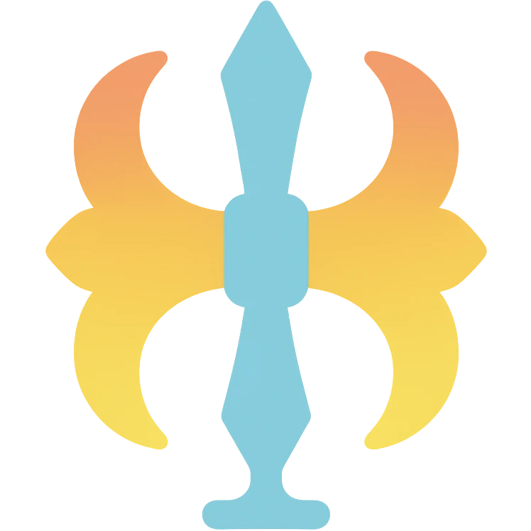 vajra, minimal, modern, flat emoji
