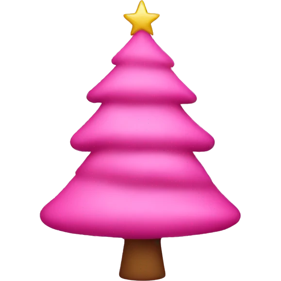Pink Christmas tree emoji