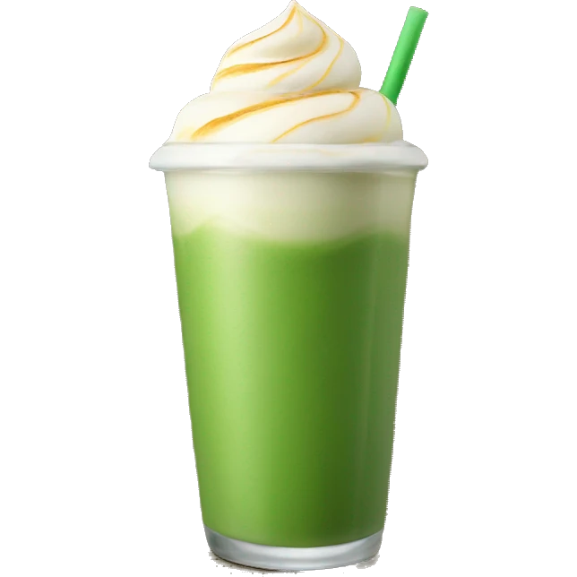 Matcha Latte avec glaçon emoji