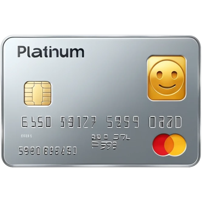 Platinum credit card emoji