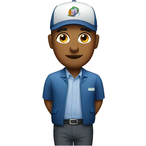 Office man wearing a ball cap  emoji