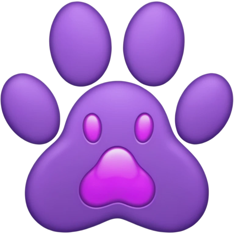 purple pawprint emoji