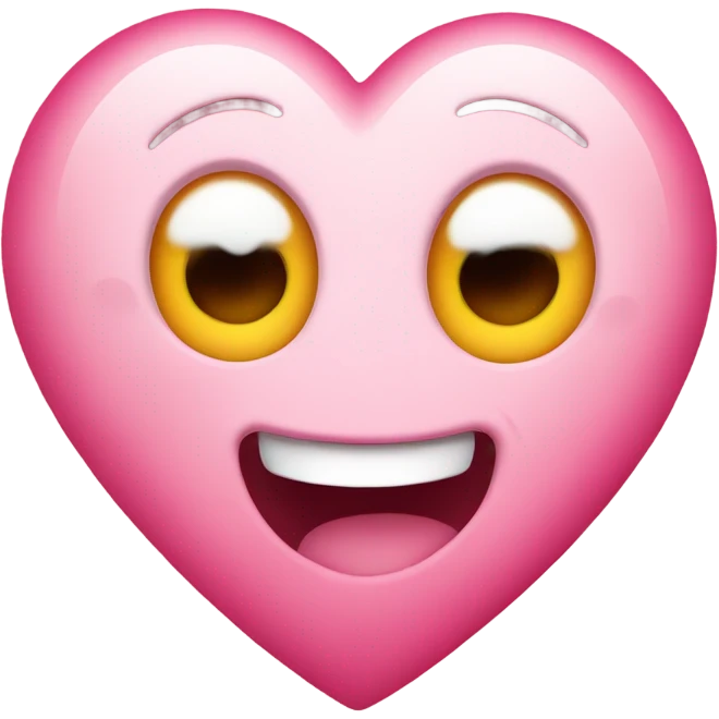 Heart happy with face kawaii emoji