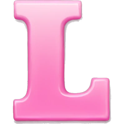 Pink letter L emoji
