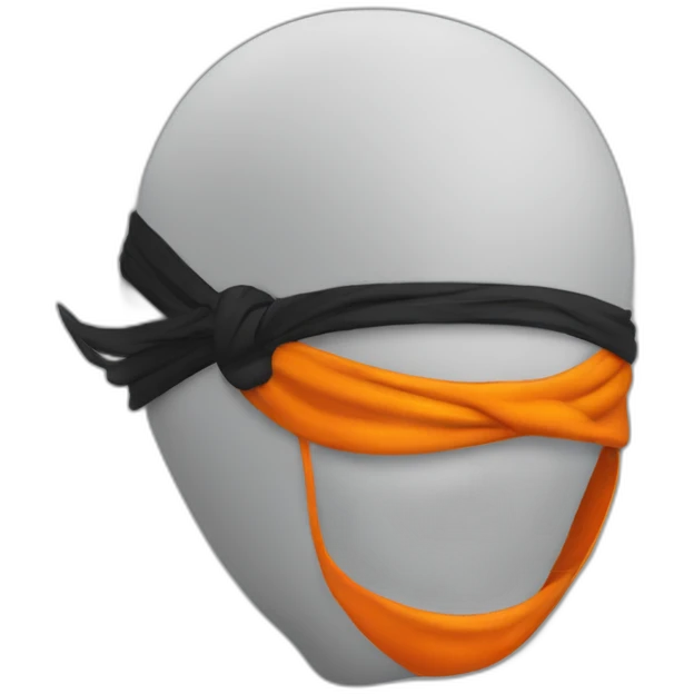 the orange head band of a ninja emoji
