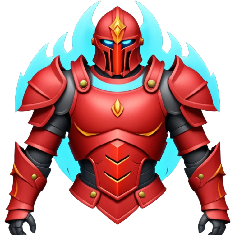 Ares war armor object icon, heavy Greek battle armor, dark steel and crimson red theme, massive shoulder armor, sharp edges, glowing red runes, intimidating design, 3D cartoon, mobile game icon style, centered, clean background, no text, no watermark

 emoji