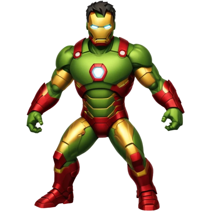 Homem de ferro misturado com Hulk emoji