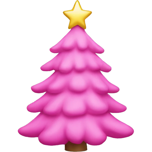 Pink Christmas tree  emoji