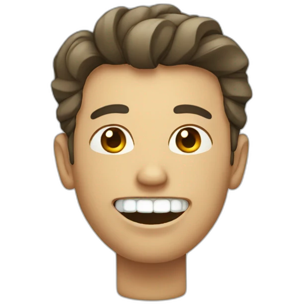 man with misaligned teeth emoji