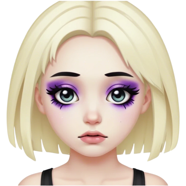 Sad rave girl  emoji