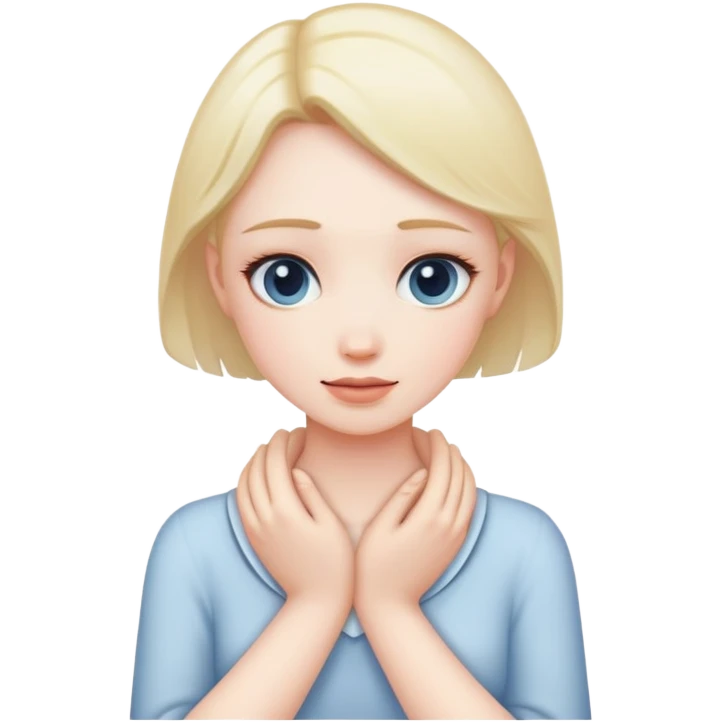 Hands around neck emoji