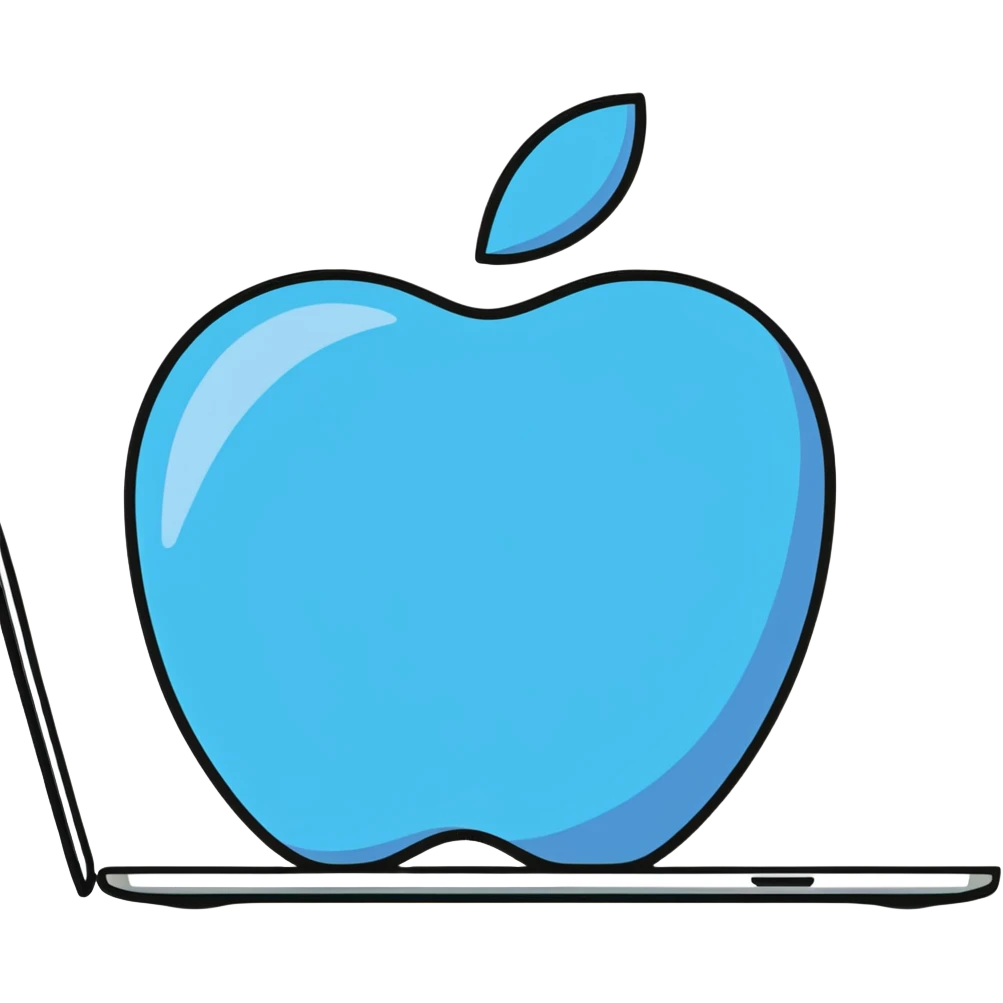 face on an Apple laptop emoji