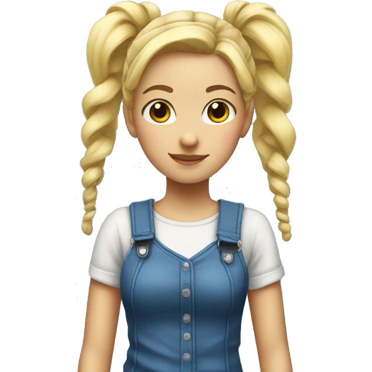blonde girl with twintails emoji