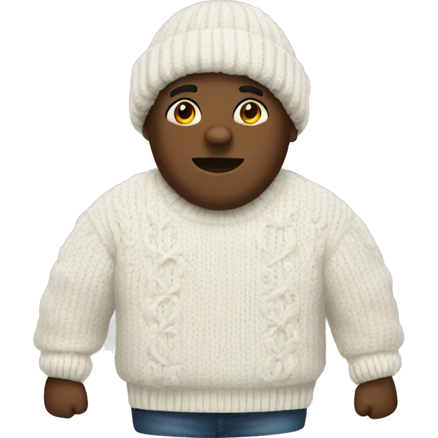 white chunky sweater emoji