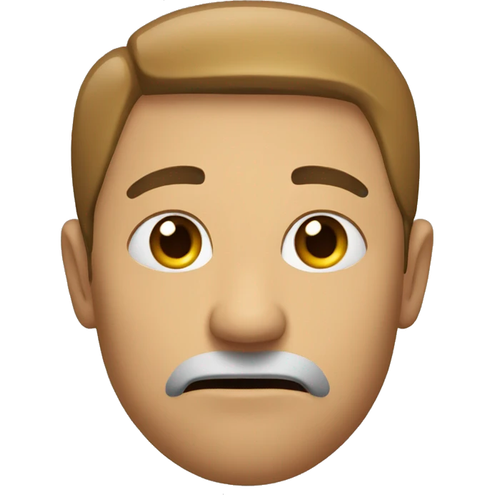 A serious face with a straight arm over the head emoji