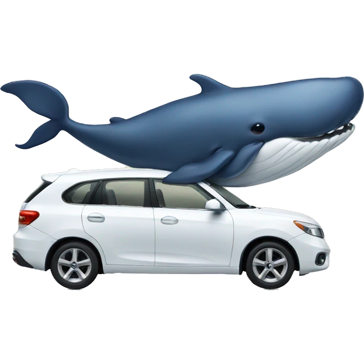 whale with a car emoji
