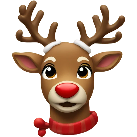 rudolph with merry christmas emoji