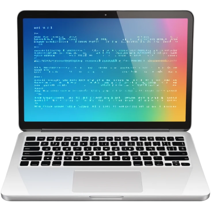 laptop com codigo de programação a aparecer no ecra emoji