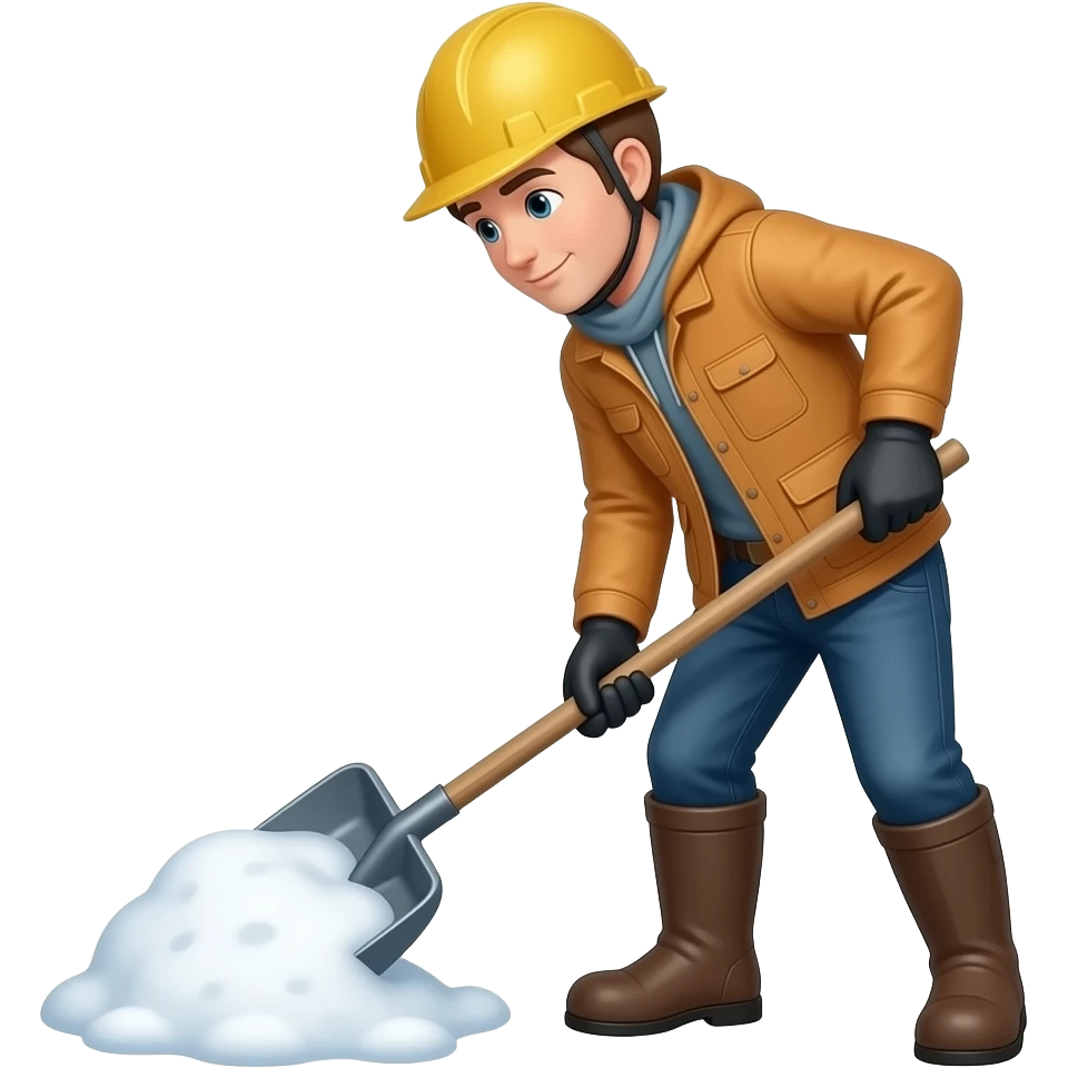 Shoveling snow emoji