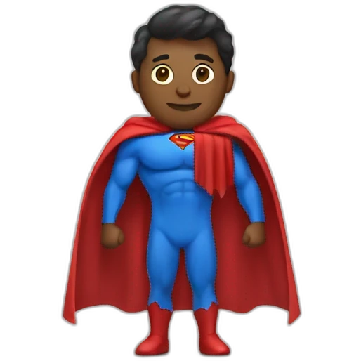 developer with superman cape emoji