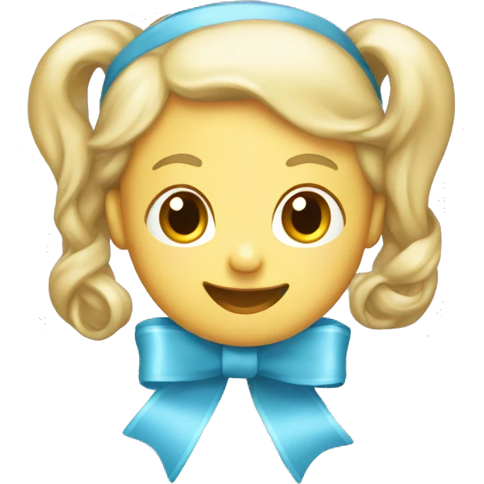 Light blue ribbon emoji