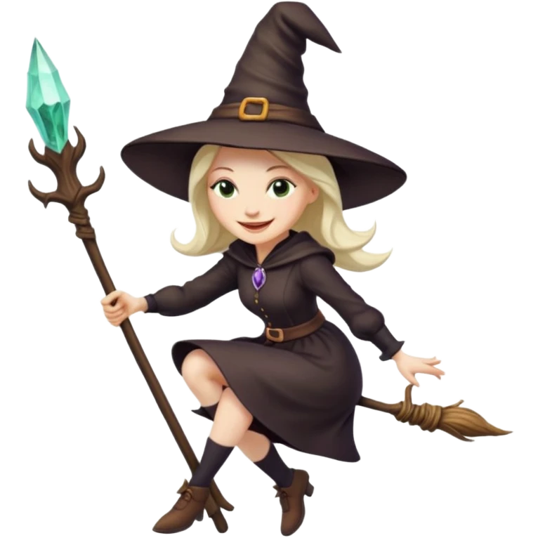 witch on broom emoji