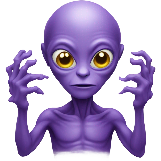 An alien with 6 arms and color purple emoji