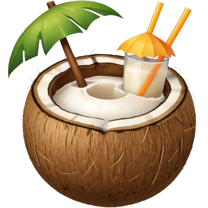 coconut drink summer vibe emoji
