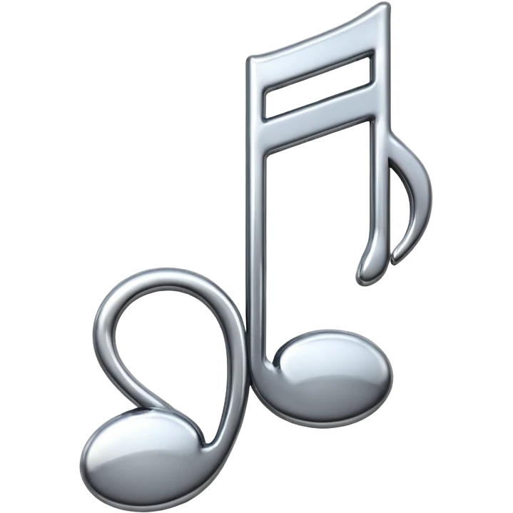 mac os music note metal chrome emoji