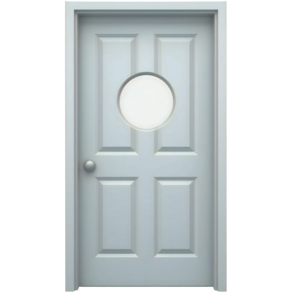 white door with hole punched in it emoji