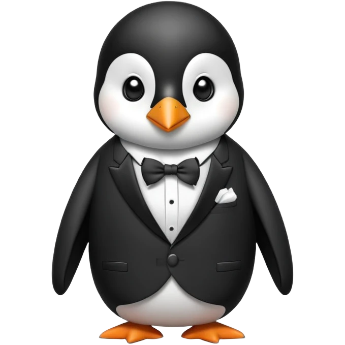 Sad penguin in a suit emoji
