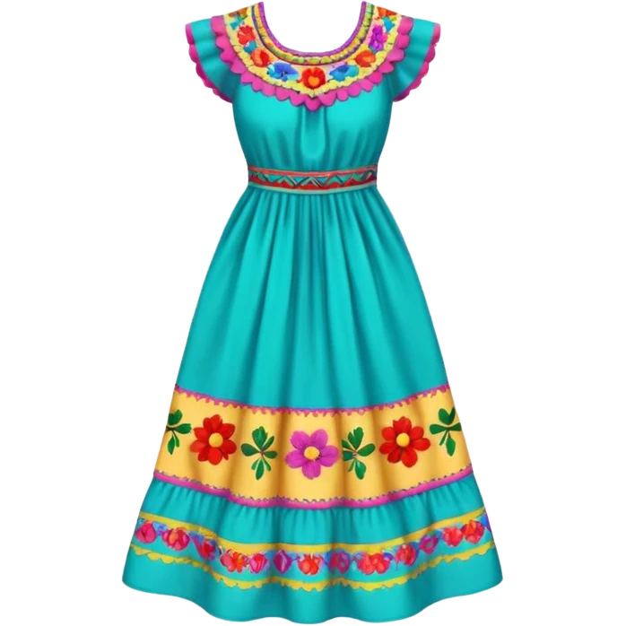 mexican patterned dress emoji