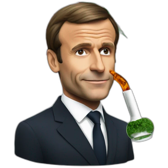 president-macron-smoke-cannabis-with-a-bong emoji