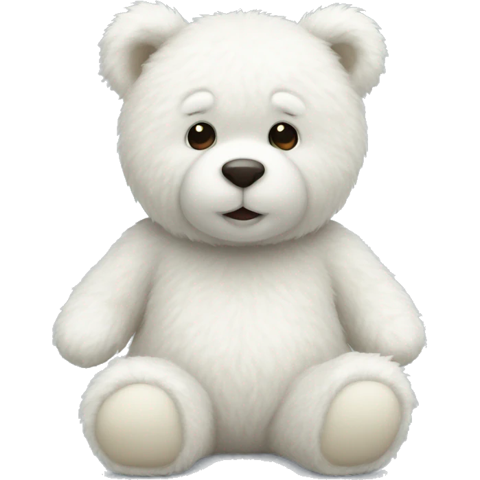 White Teddy bear White cute emoji