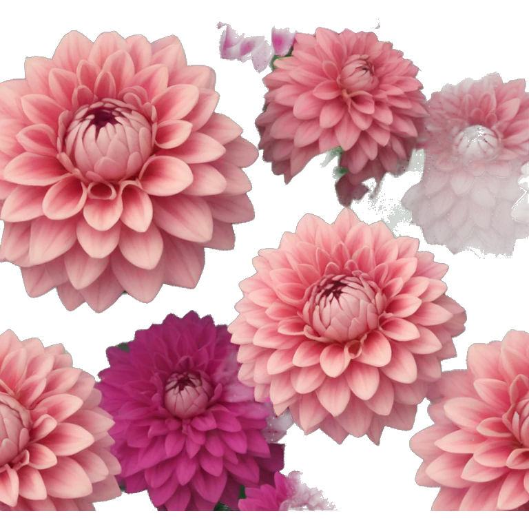 Cluster of dahlias emoji