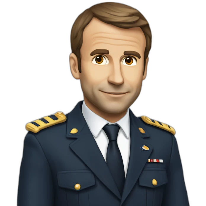 Macron habit d’aviateur emoji