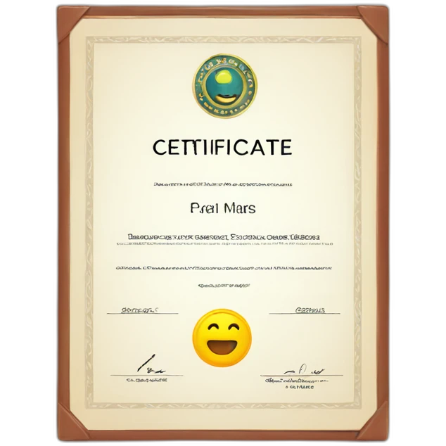training certificate emoji