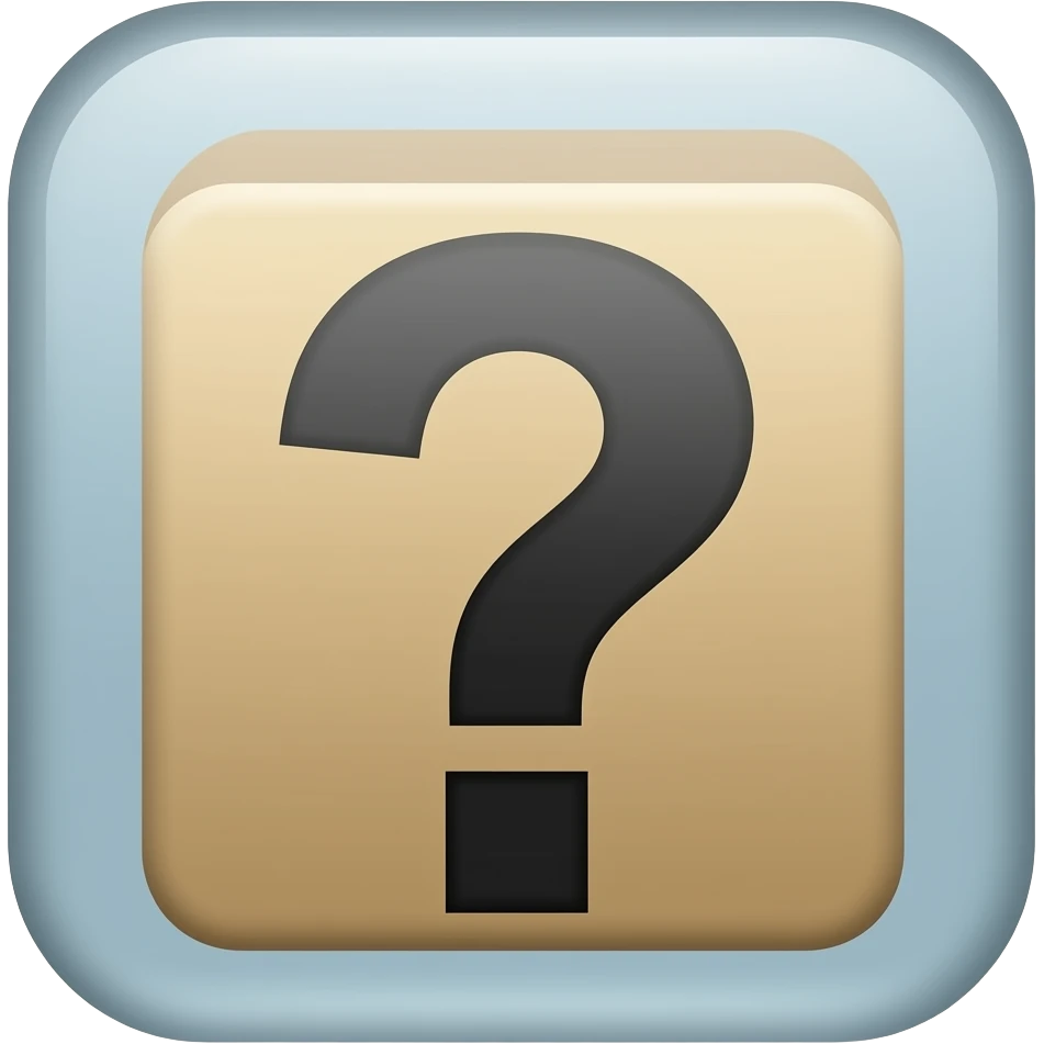 A box with a question mark 2d and black lines emoji