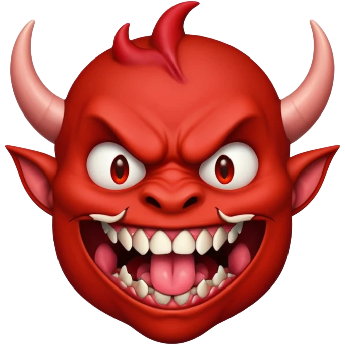 Devil sticking out tongue emoji