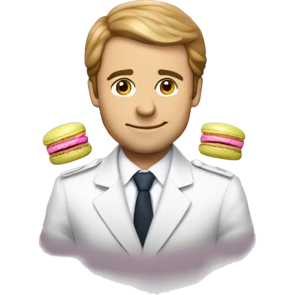 Macron qui mange des macaron emoji