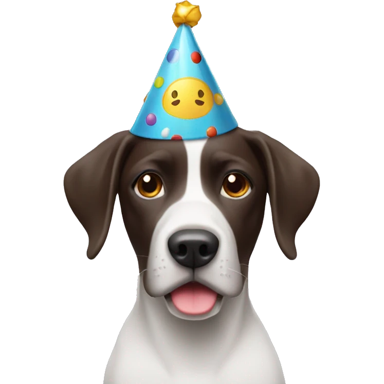 This pointer with birthday hat emoji
