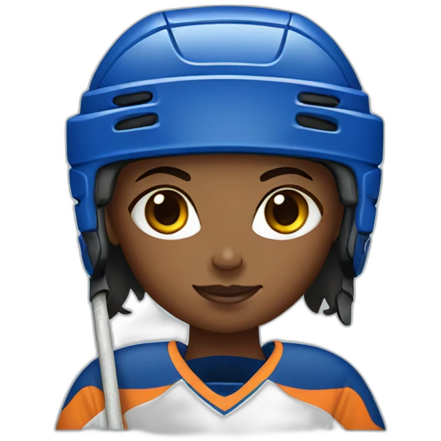 Girl ice hockey player emoji