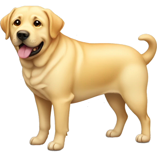 Fat yellow lab  emoji