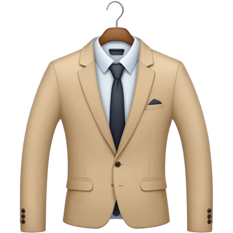 Minimalist clothes hanger with business blazer, professional style icon emoji