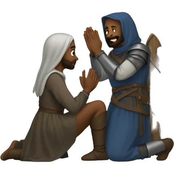 medieval night on one knee emoji