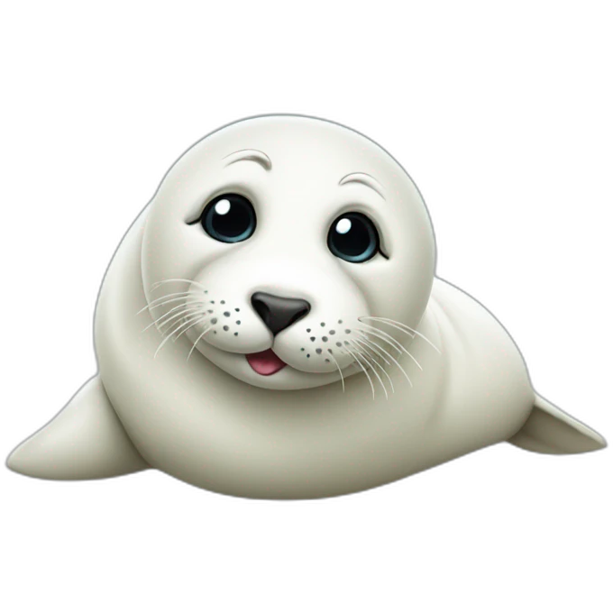 cute white seal emoji