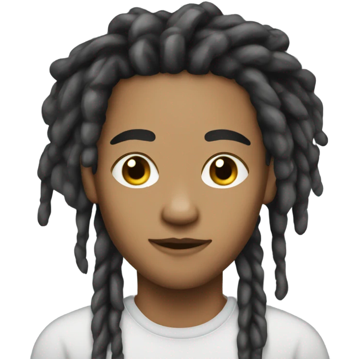 A lightskin with dreads emoji